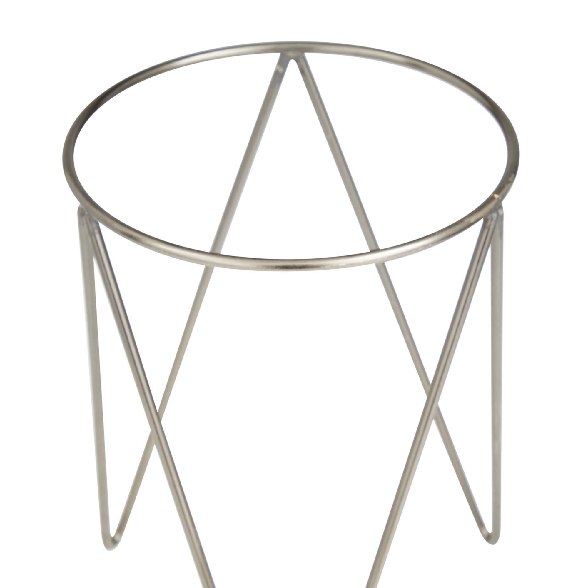 Silver Modern Planter, Set of 2" 7", 7"